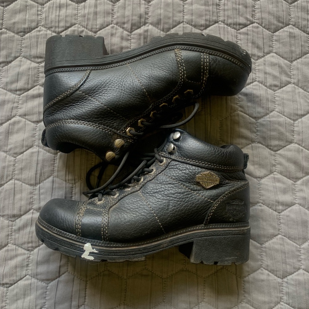 Harley Davidson leather moto boots